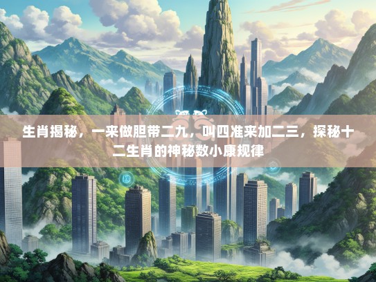 生肖揭秘，一来做胆带二九，叫四准来加二三，探秘十二生肖的神秘数小康规律
