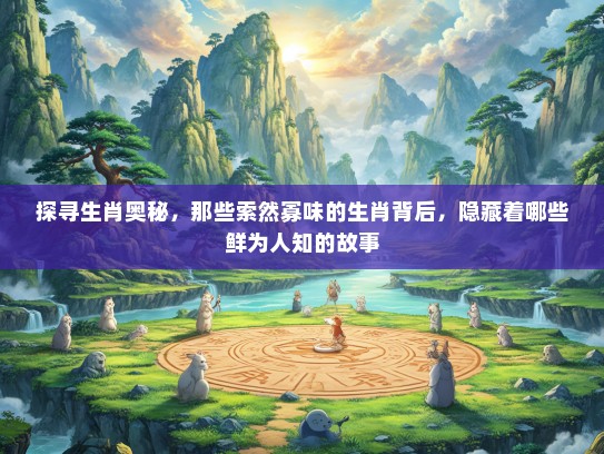 探寻生肖奥秘，那些索然寡味的生肖背后，隐藏着哪些鲜为人知的故事