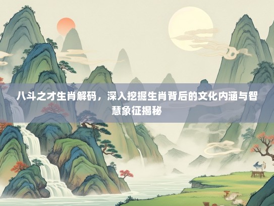 八斗之才生肖解码，深入挖掘生肖背后的文化内涵与智慧象征揭秘