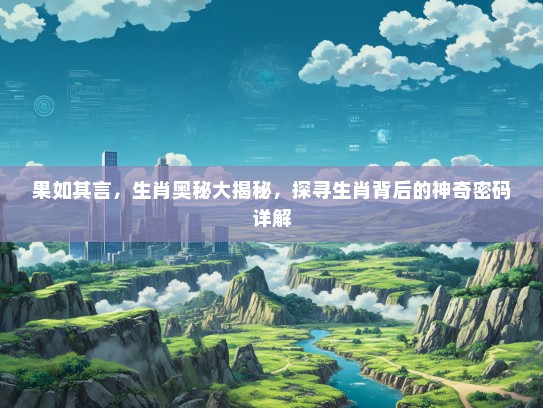 果如其言，生肖奥秘大揭秘，探寻生肖背后的神奇密码详解