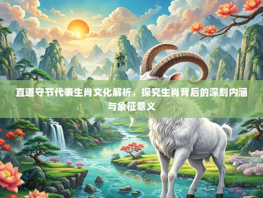 直道守节代表生肖文化解析，探究生肖背后的深刻内涵与象征意义