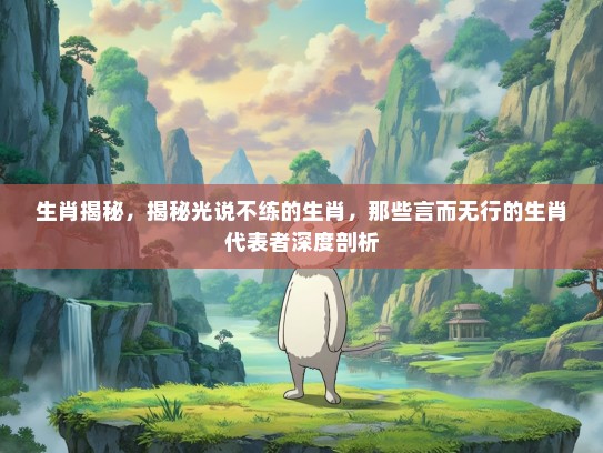 生肖揭秘，揭秘光说不练的生肖，那些言而无行的生肖代表者深度剖析