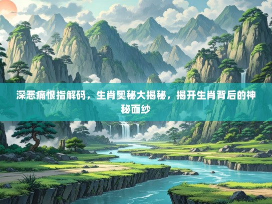 深恶痛恨指解码，生肖奥秘大揭秘，揭开生肖背后的神秘面纱