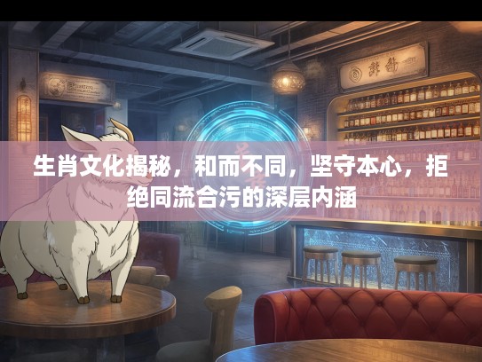 生肖文化揭秘，和而不同，坚守本心，拒绝同流合污的深层内涵