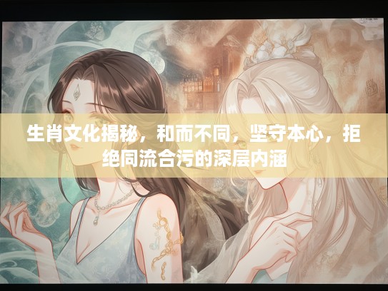 生肖文化揭秘，和而不同，坚守本心，拒绝同流合污的深层内涵