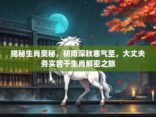揭秘生肖奥秘，初雨深秋寒气至，大丈夫务实苦干生肖解密之旅