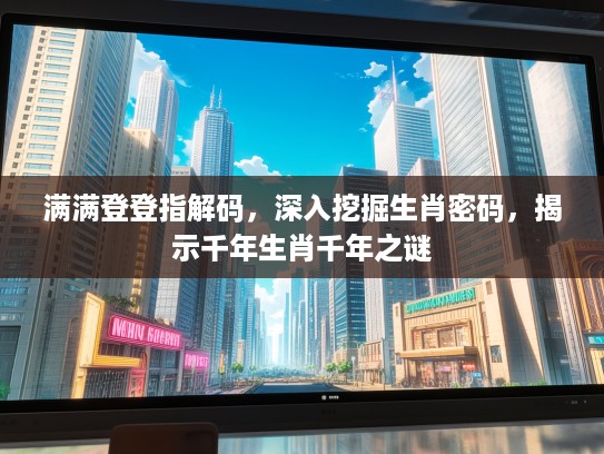 满满登登指解码，深入挖掘生肖密码，揭示千年生肖千年之谜