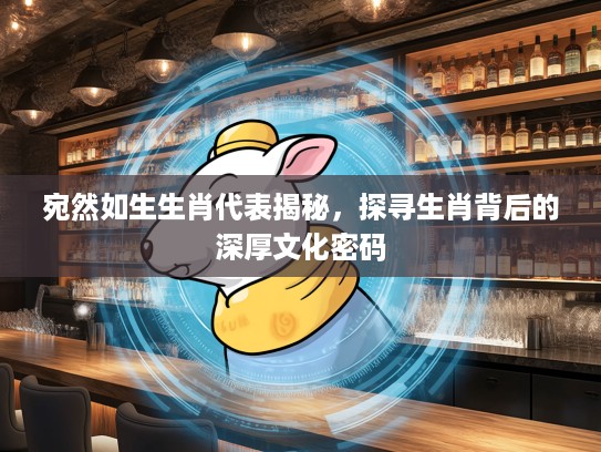 宛然如生生肖代表揭秘，探寻生肖背后的深厚文化密码