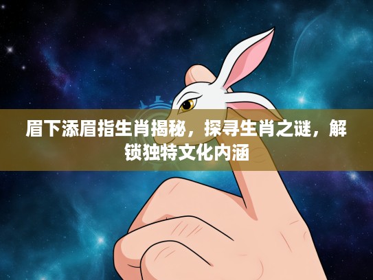 眉下添眉指生肖揭秘，探寻生肖之谜，解锁独特文化内涵