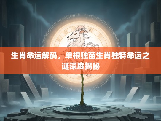 生肖命运解码，单根独苗生肖独特命运之谜深度揭秘