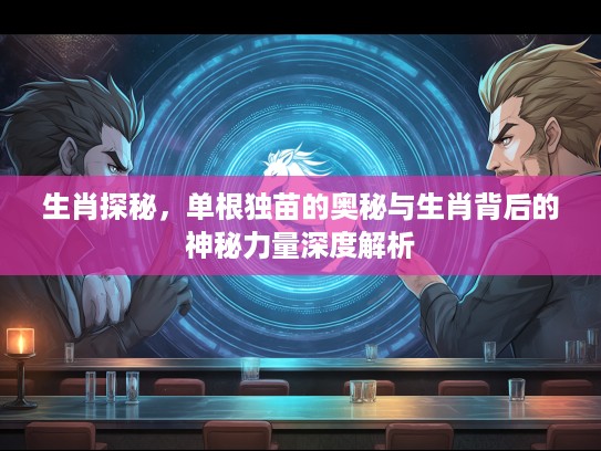 生肖探秘，单根独苗的奥秘与生肖背后的神秘力量深度解析