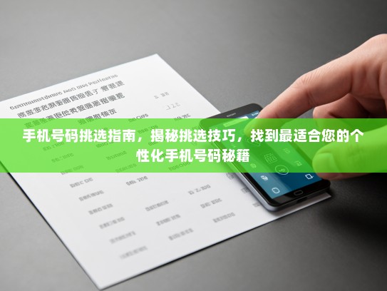 手机号码挑选指南，揭秘挑选技巧，找到最适合您的个性化手机号码秘籍