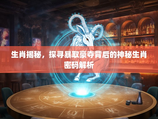 生肖揭秘，探寻#取豪夺背后的神秘生肖密码解析