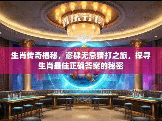 生肖传奇揭秘，恣肆无忌猜打之旅，探寻生肖最佳正确答案的秘密